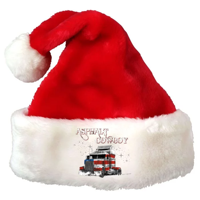 Trucker Gift Big Rig Semi Trailer Truck Driver Over The Road Great Gift Premium Christmas Santa Hat