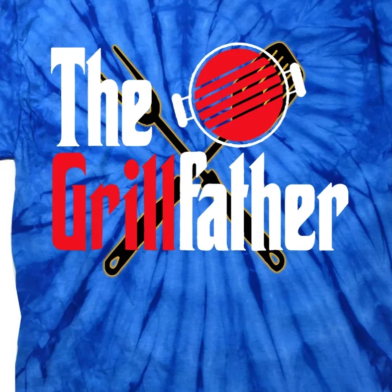 The Grillfather Bbq Grill Smoker Dad Grilling Barbecue Chef Cute Gift Tie-Dye T-Shirt