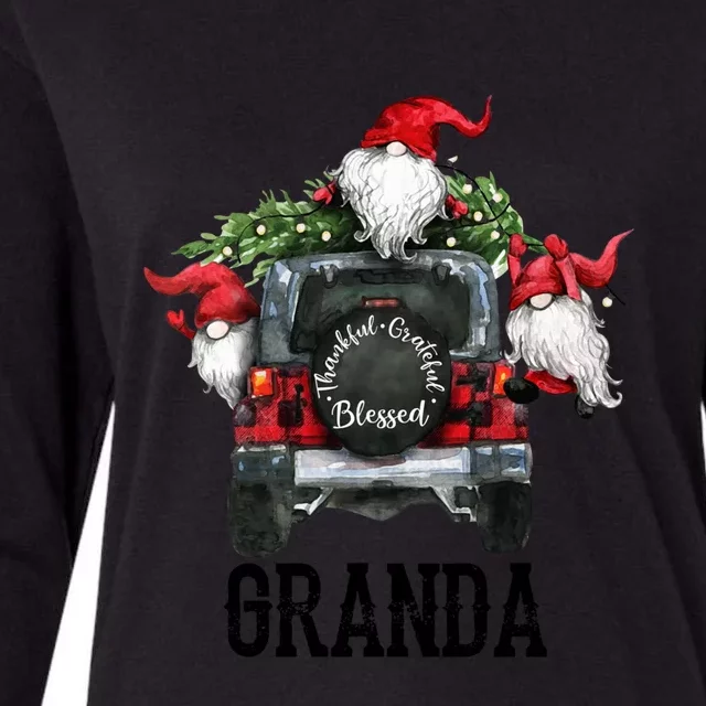 Thankful Grateful Blessed Granda Grandpa Gift Cool Gift Womens Cotton Relaxed Long Sleeve T-Shirt