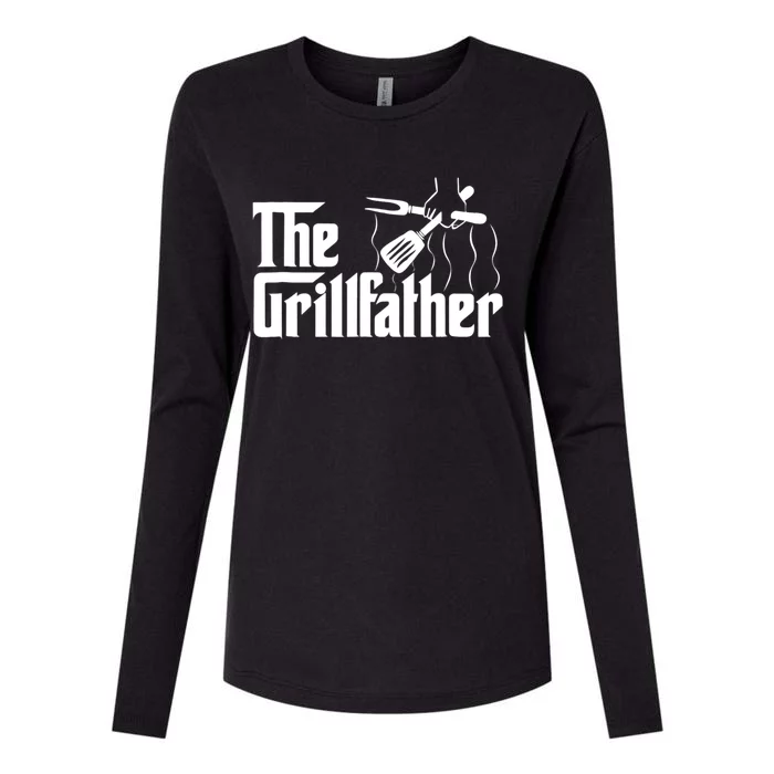 The Grillfather Bbq Grill And Smoker Barbecue Chef Gift Womens Cotton Relaxed Long Sleeve T-Shirt