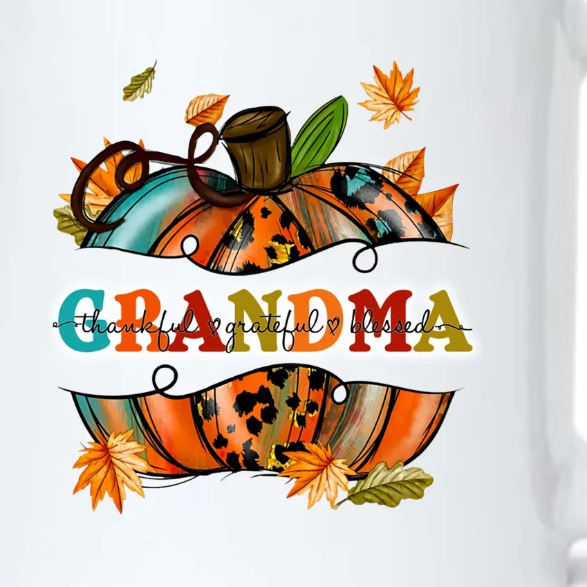 Thankful Grateful Blessed Grandma Pumpkin Cute Gift Black Color Changing Mug