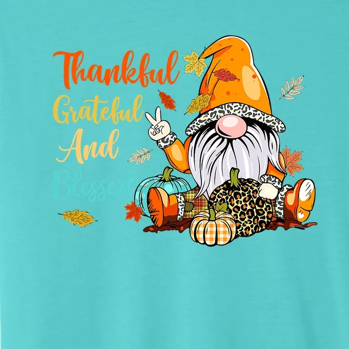 Thankful Grateful Blessed Thanksgiving Fall Gnomes ChromaSoft Performance T-Shirt