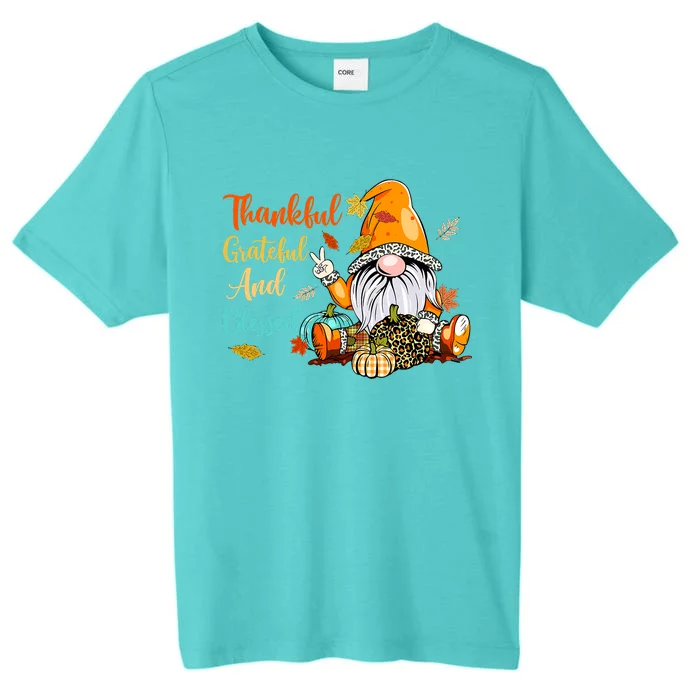 Thankful Grateful Blessed Thanksgiving Fall Gnomes ChromaSoft Performance T-Shirt