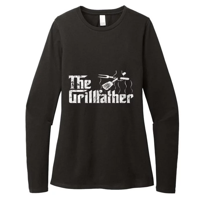 The Grillfather Bbq & Grilling Vintage Chef Womens CVC Long Sleeve Shirt