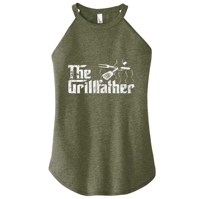 The Grillfather Bbq & Grilling Vintage Chef Women’s Perfect Tri Rocker Tank