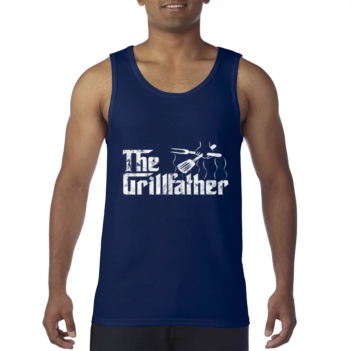 The Grillfather Bbq & Grilling Vintage Chef Tank Top