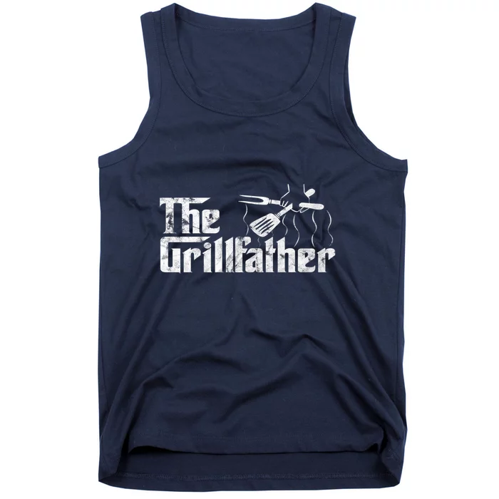 The Grillfather Bbq & Grilling Vintage Chef Tank Top