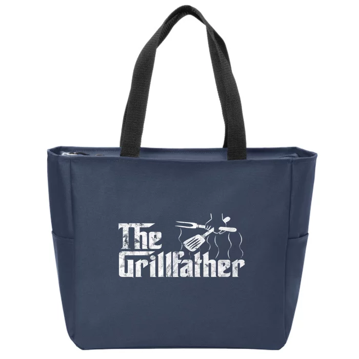 The Grillfather Bbq & Grilling Vintage Chef Zip Tote Bag