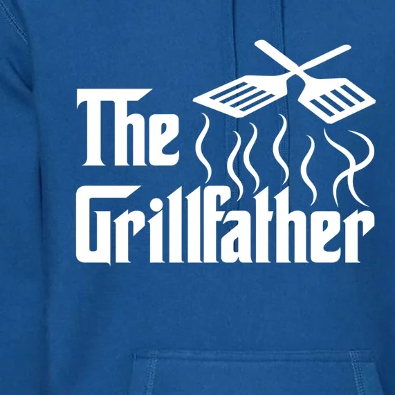 The Grillfather Bbq Grill And Smoker Barbecue Chef Gift Premium Hoodie