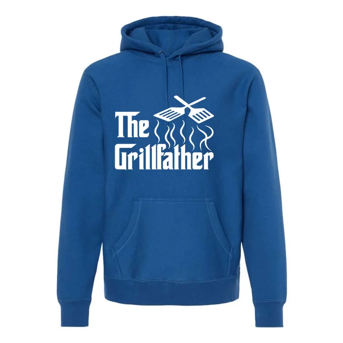 The Grillfather Bbq Grill And Smoker Barbecue Chef Gift Premium Hoodie