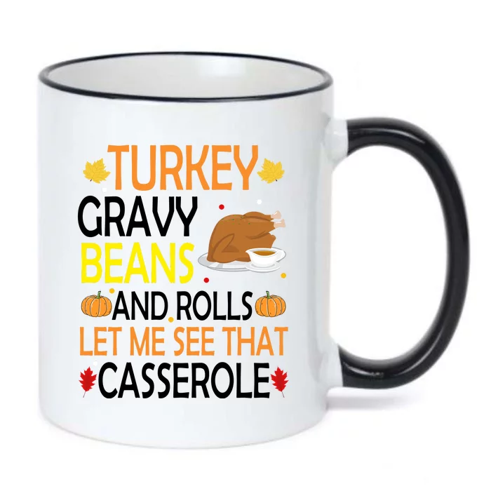 Turkey Gravy Beans And Rolls Let Me See That Casserole Black Color Changing Mug