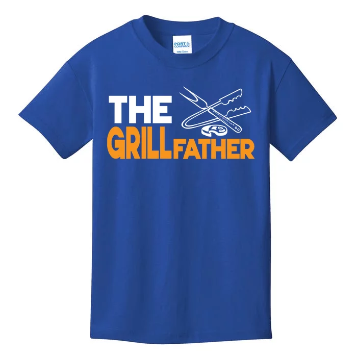 The Grillfather Bbq Griller Smoker Funny Barbecue Chef Dad Funny Gift Kids T-Shirt