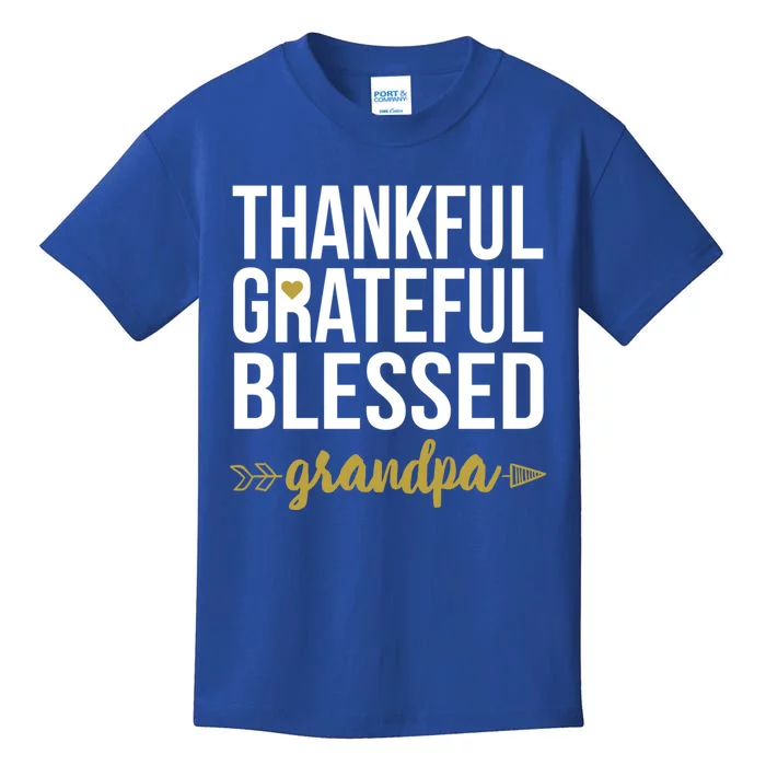 Thankful Grateful Blessed Grandpa Love Family Appreciation Gift Kids T-Shirt