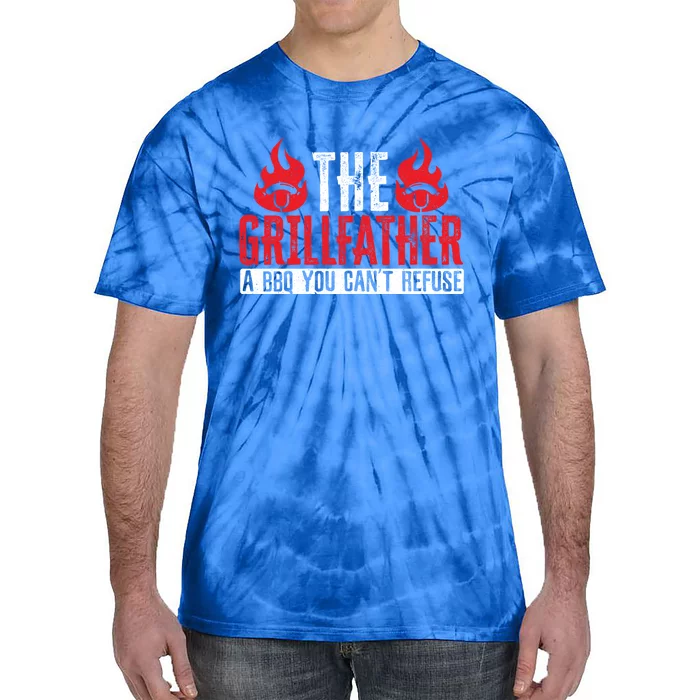 The Grillfather Bbq Grilling Grillmaster Barbecue Gift Tie-Dye T-Shirt