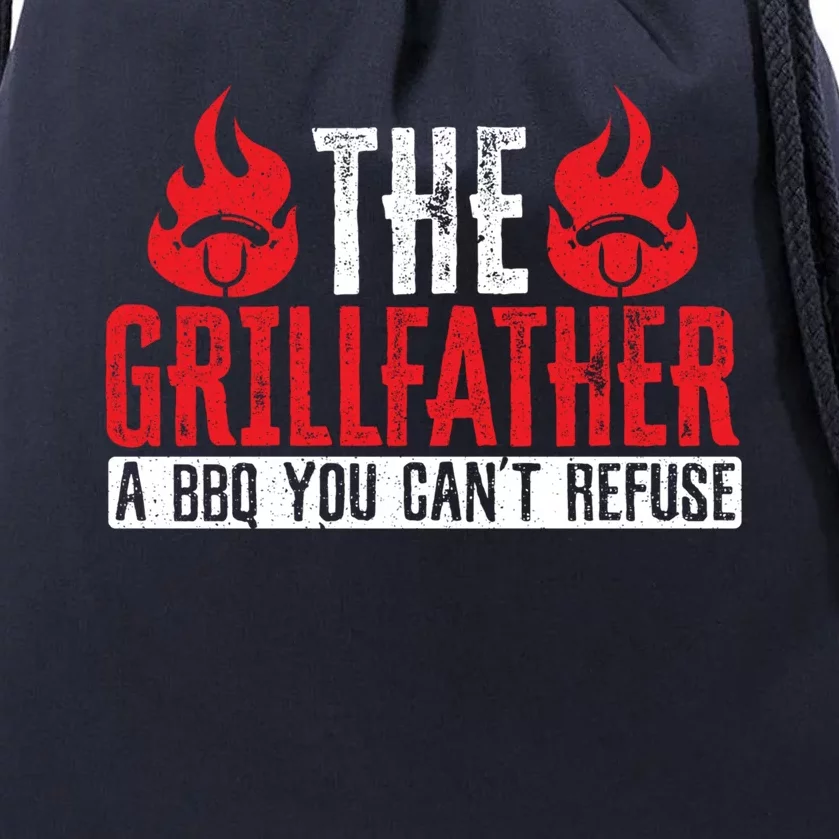 The Grillfather Bbq Grilling Grillmaster Barbecue Gift Drawstring Bag