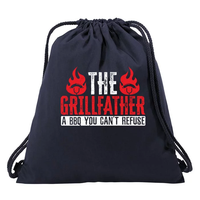 The Grillfather Bbq Grilling Grillmaster Barbecue Gift Drawstring Bag