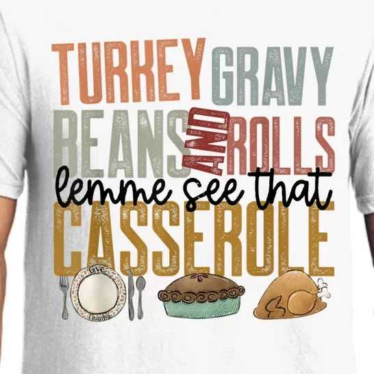 Turkey Gravy Beans And Rolls Let Me See That Casserole Family Thanksgiving Pajama Set