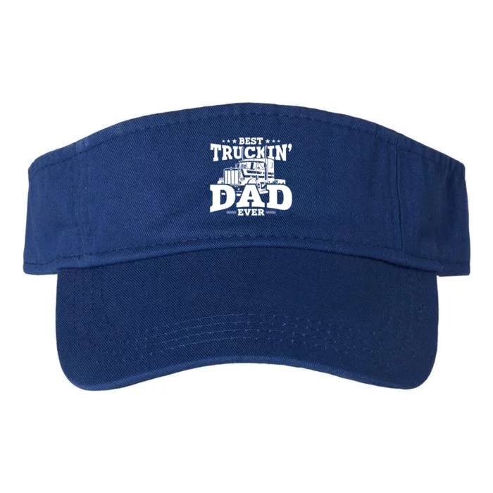 Trucker Gift Best Trucking Dad Ever Great Gift Valucap Bio-Washed Visor