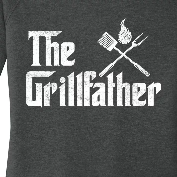 The Grillfather BBQ T Women's Perfect Tri Tunic Long Sleeve Shirt