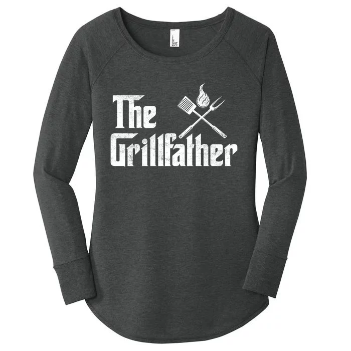 The Grillfather BBQ T Women's Perfect Tri Tunic Long Sleeve Shirt