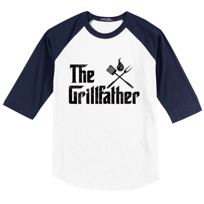 The Grillfather BBQ T Baseball Sleeve Shirt