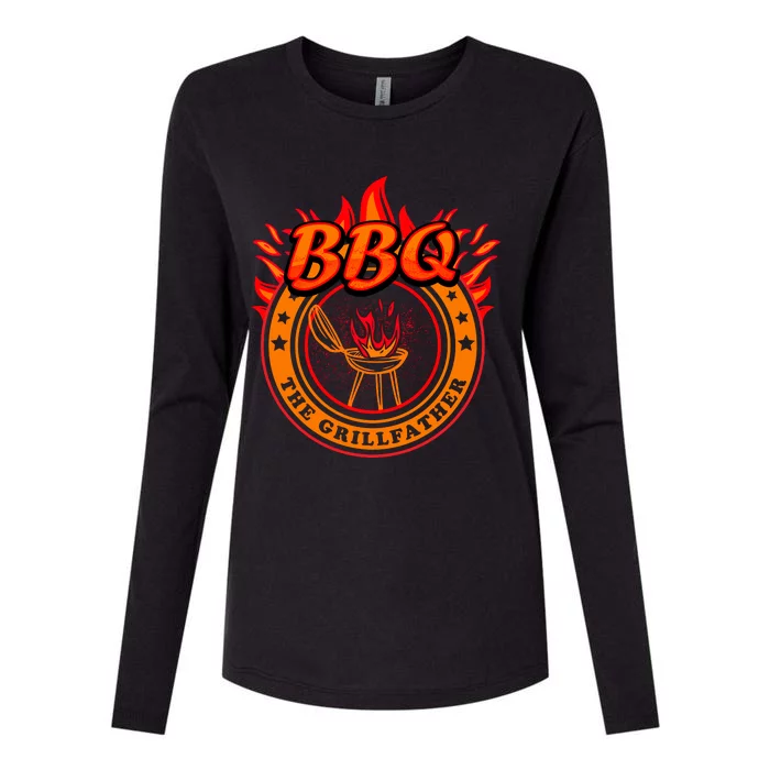 The Grillfather BBQ T Womens Cotton Relaxed Long Sleeve T-Shirt