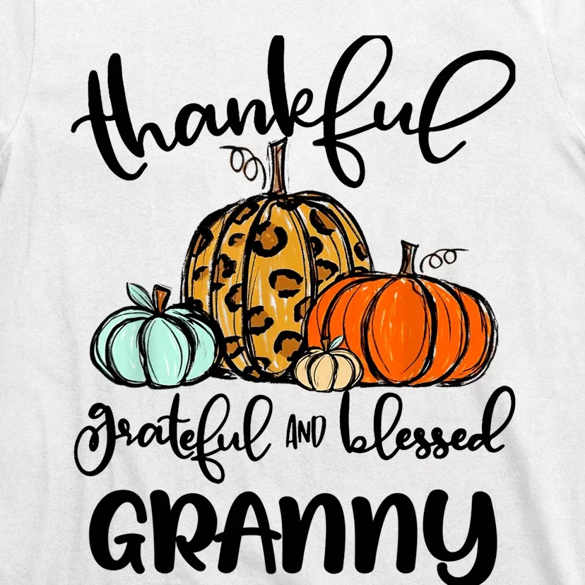 Thankful Grateful Blessed Granny Pumpkin Fall Thanksgiving T-Shirt