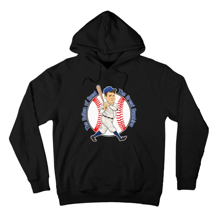 The Great Bambino Baseball Home Run Hitter Tall Hoodie