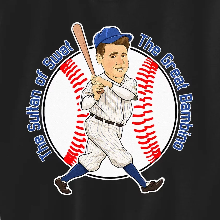 The Great Bambino Baseball Home Run Hitter Kids Sweatshirt