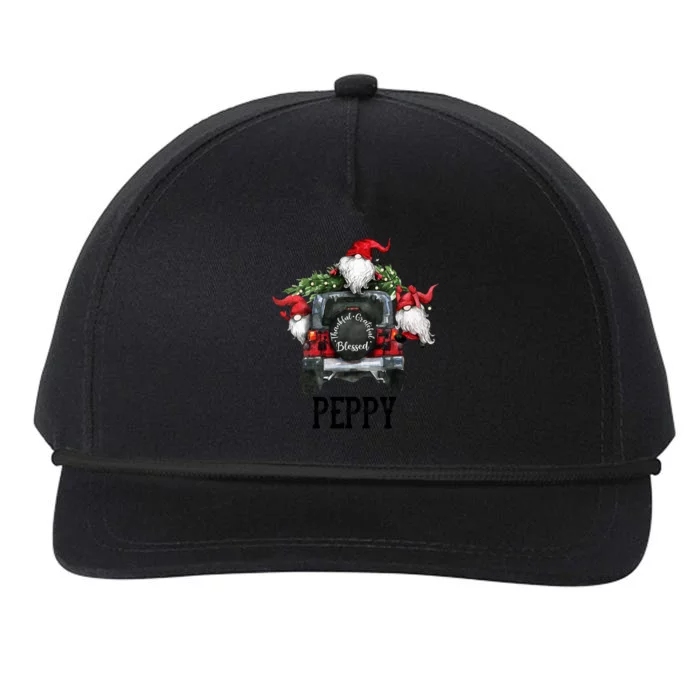 Thankful Grateful Blessed Peppy Grandpa Gift Snapback Five-Panel Rope Hat