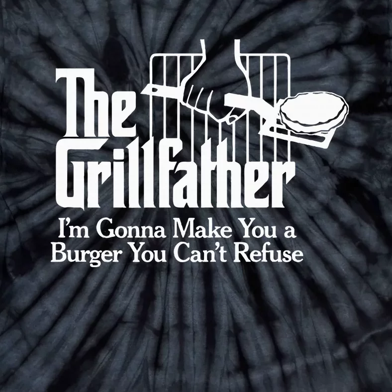 The Grillfather Bbq Grilling Burger Tie-Dye T-Shirt