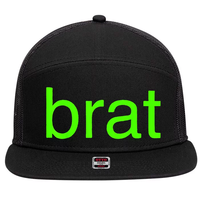 Trending Green Brat 7 Panel Mesh Trucker Snapback Hat