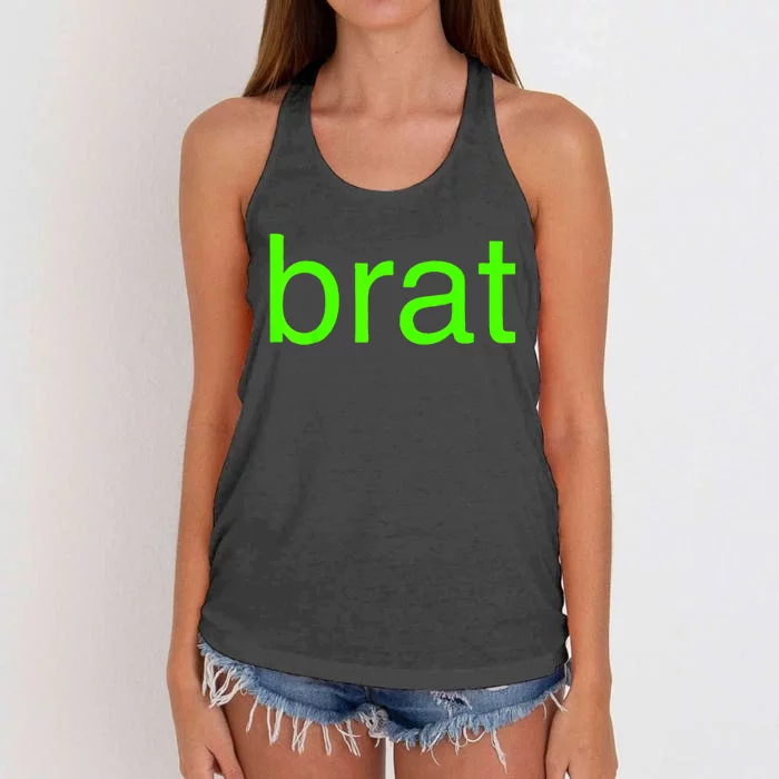 Trending Green Brat Women's Knotted Racerback Tank