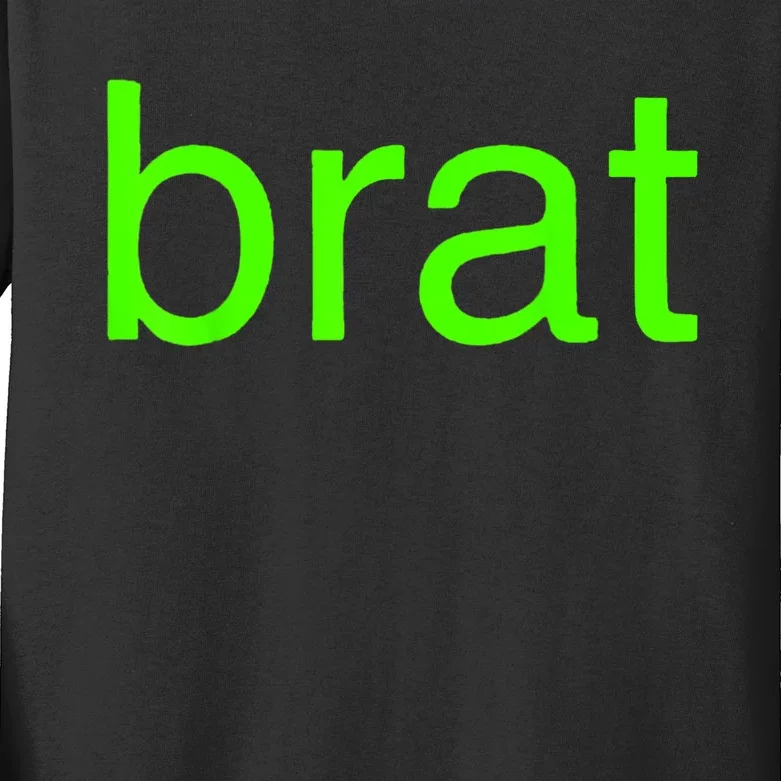 Trending Green Brat Kids Long Sleeve Shirt