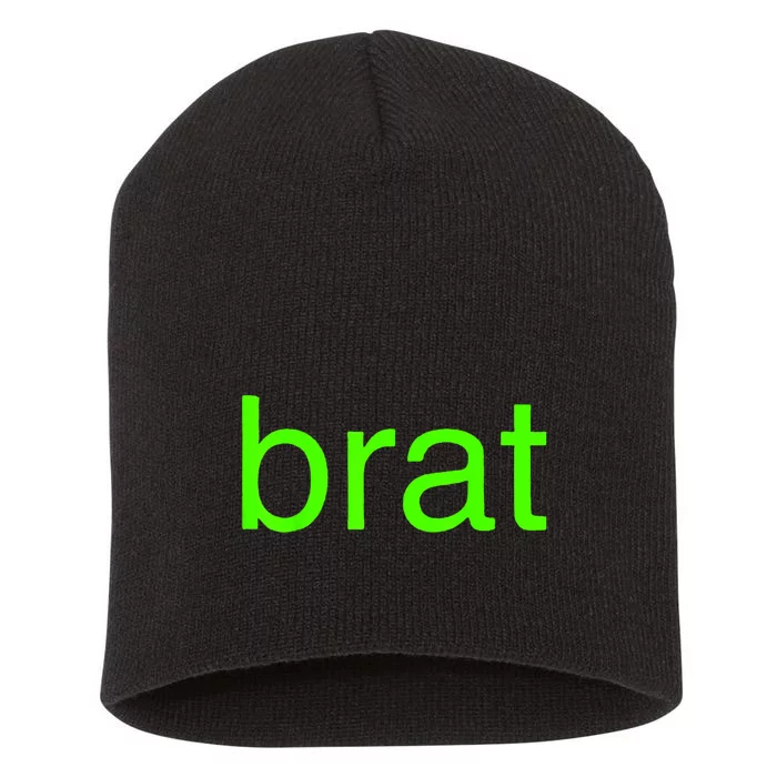 Trending Green Brat Short Acrylic Beanie