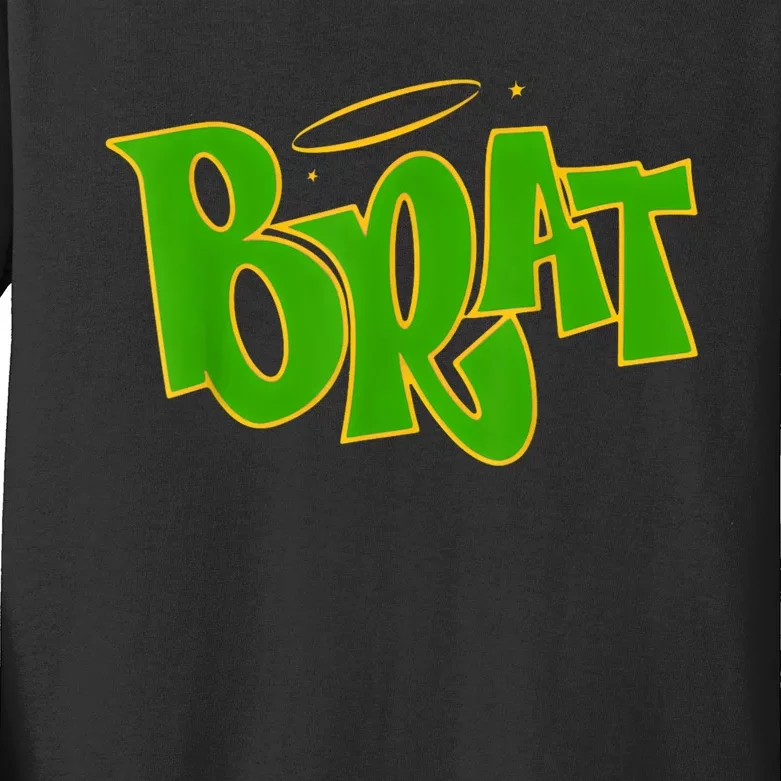 Trending Green Brat Kids Long Sleeve Shirt