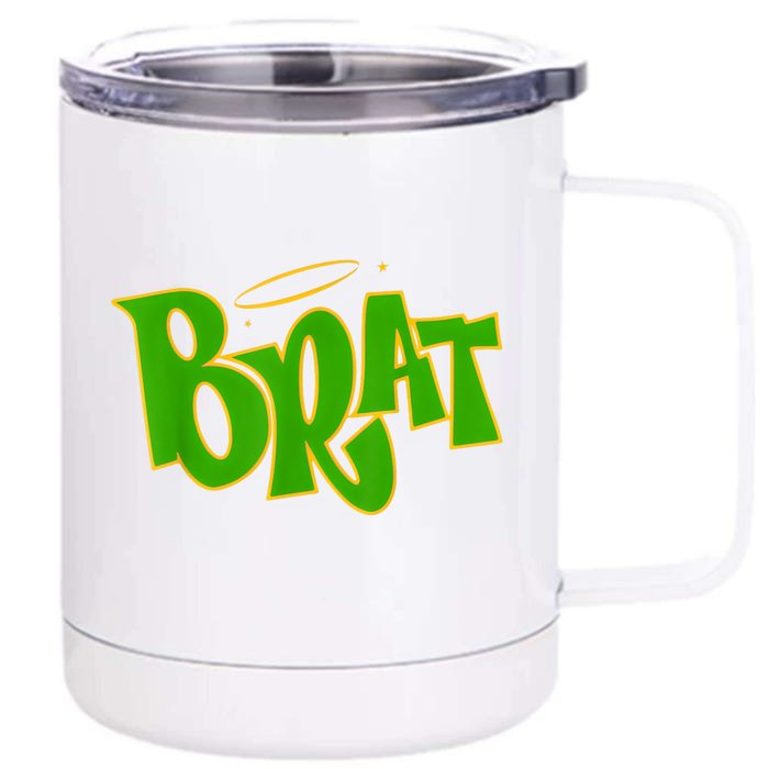 Trending Green Brat Front & Back 12oz Stainless Steel Tumbler Cup