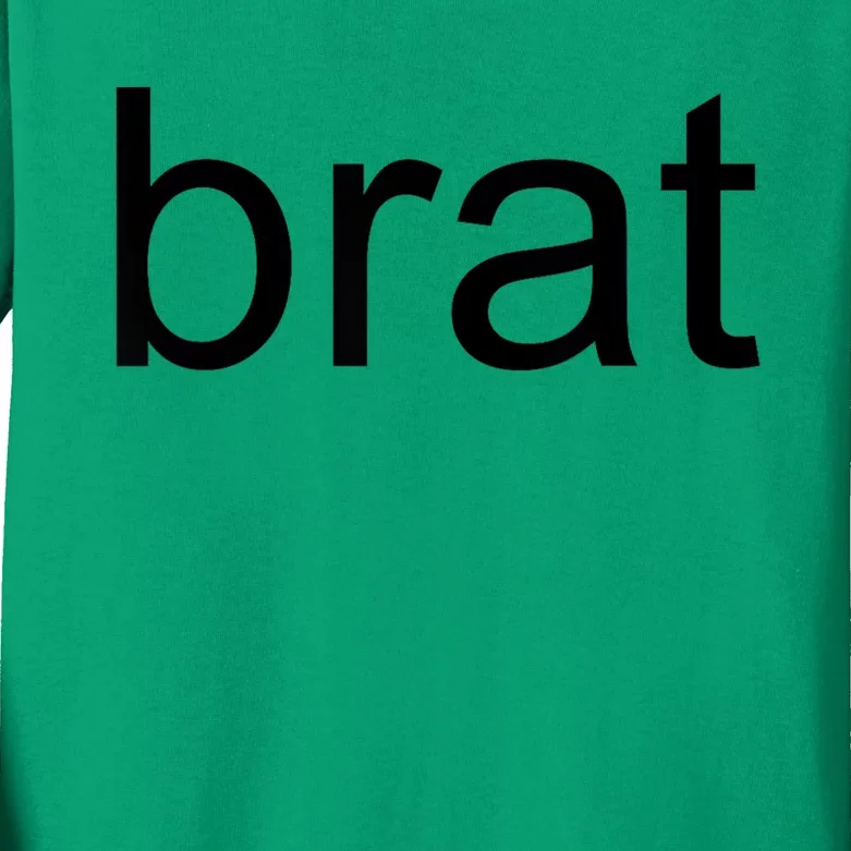 Trending Green Brat Kids Long Sleeve Shirt