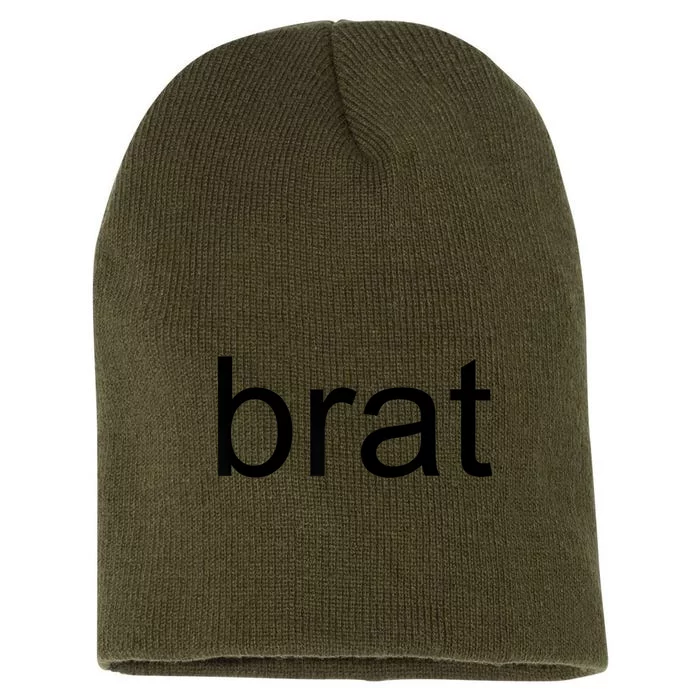 Trending Green Brat Short Acrylic Beanie