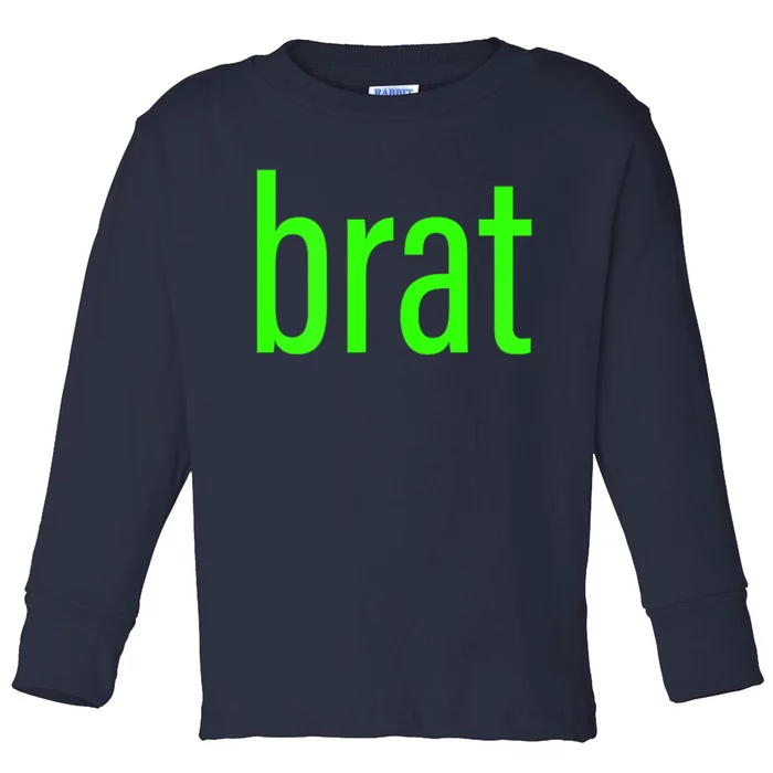 Trending Green Brat Toddler Long Sleeve Shirt