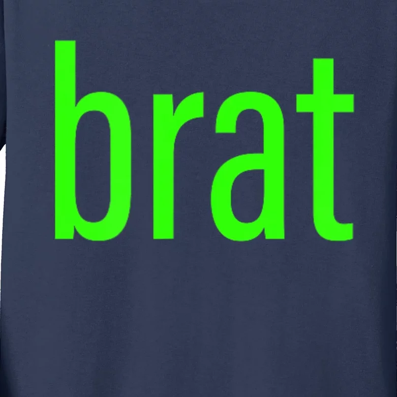 Trending Green Brat Kids Long Sleeve Shirt