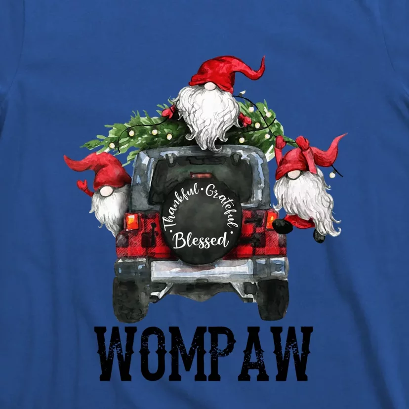 Thankful Grateful Blessed Wompaw Grandpa Gift T-Shirt