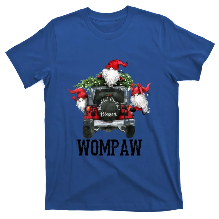 Thankful Grateful Blessed Wompaw Grandpa Gift T-Shirt