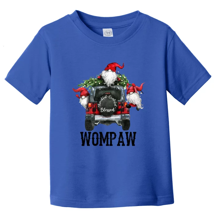 Thankful Grateful Blessed Wompaw Grandpa Gift Toddler T-Shirt