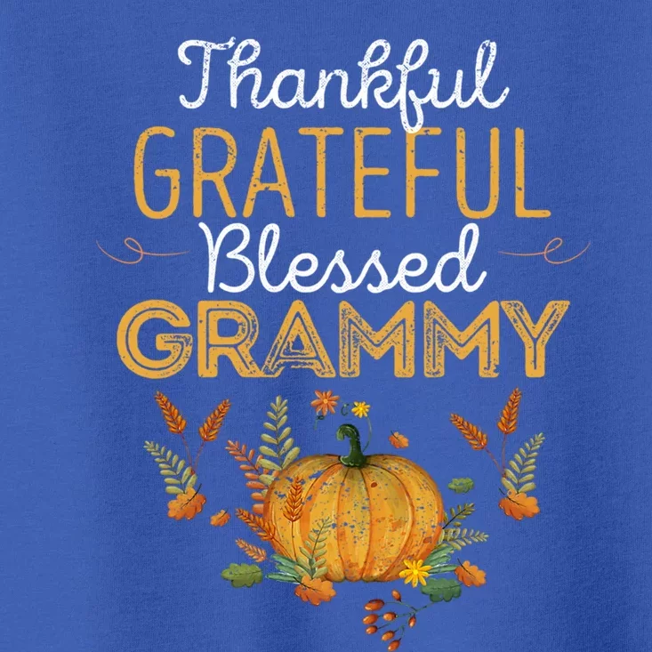 Thankful Grateful Blessed Grammy Pumpkin Thanksgiving Autumn Gift Toddler T-Shirt