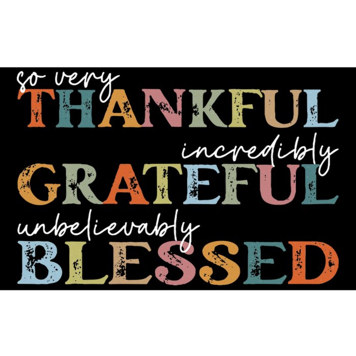 Thankful Grateful Blessed Happy Thanksgiving Day Bumper Sticker