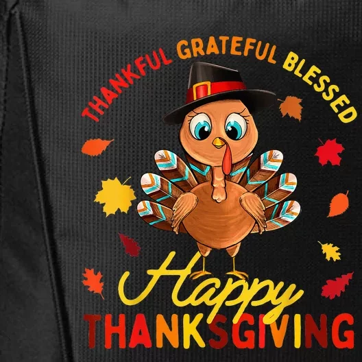 Thankful Grateful Blessed Thanksgiving Turkey City Backpack