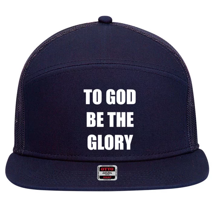 To God Be The Glory 7 Panel Mesh Trucker Snapback Hat