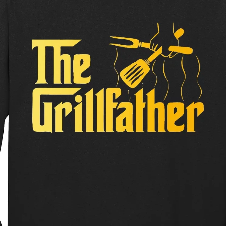 The Grillfather Bbq Grill & Smoker Barbecue Chef Long Sleeve Shirt