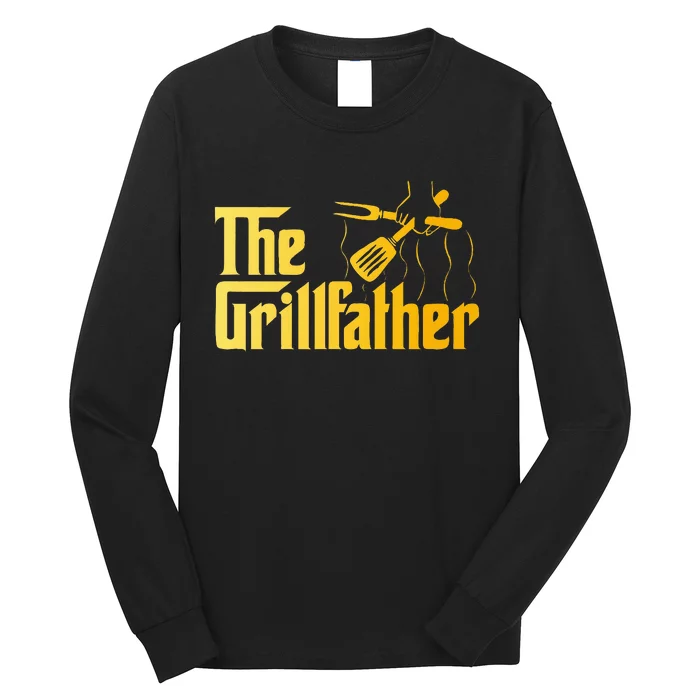 The Grillfather Bbq Grill & Smoker Barbecue Chef Long Sleeve Shirt